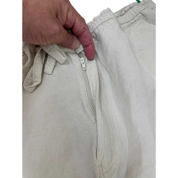 Cubavera womans beige Drawstring Linen blend wide leg pants size 2XB SKU 8437 - Picture 5 of 13